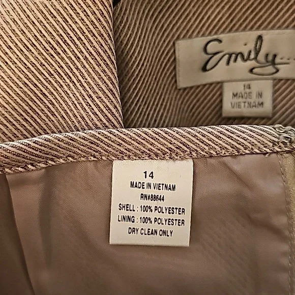Emily Women’s Blazer and skirt Set size 14 Camel Washable - Picture 6 of 8